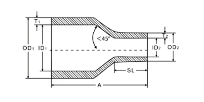 Концентрический переходной ниппельпо стандарту ASME B16.11